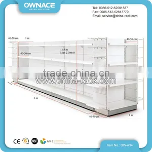 Light Duty Metal Gondola Supermarket Woman Place Shelf thumbnail-1