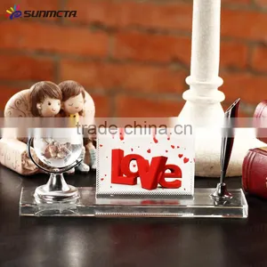 Fancy Novelty Business Gift Sets Globe&Pen Holder Set Crystal Office Table Decoration thumbnail-6
