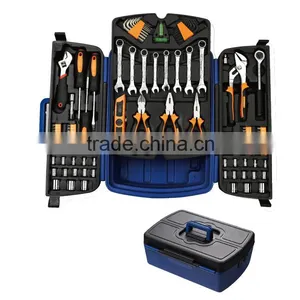 106pcs Complete Household Hand Tool Box Set Combination Wrench, Pliers thumbnail-2