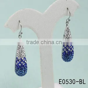 Up-to-date Graceful Two Color Shinning CZ Diamonds Earrings More Attractive thumbnail-1