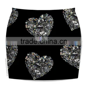 2015 Women Mini Skirt Heart Sublimation Printing Pencil Skirt N20-4 thumbnail-2