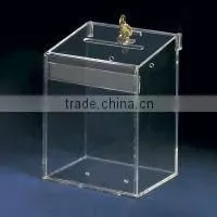 Acrylic Clear Charity Donation Box (AD-F-021) thumbnail-1