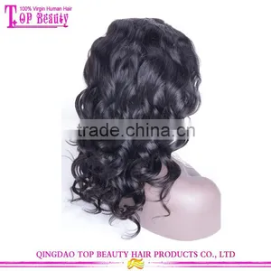 180% Density Water Wave Wigs With Big Fringe 7A Brazilian Human Hair Lace Front Wigs With Bangs thumbnail-5