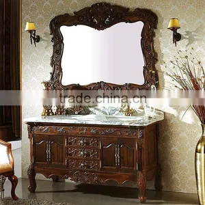 WTS208FS Vintage Brown Finished Single Sink Bathroom Vanity Cabinets thumbnail-6