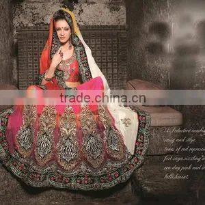 MULTI COLOUR PURE GORGETTE SAREE ONLINE thumbnail-1