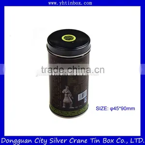 Food Grade Wholesale Round Tea Tin Canister thumbnail-1
