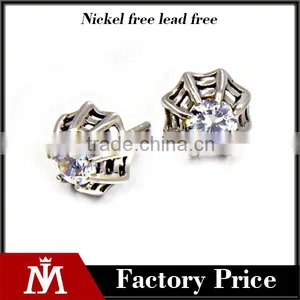 Factory Directly Casting Silver Stainless Steel Punk Stud Earrings Paw Mens Hip Hop Jewelry thumbnail-1