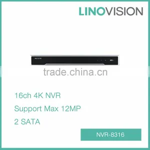 Cheap 16CH H.265 1U 2HDD 4K NVR Support Max 12MP ,with VCA Detection Alarm thumbnail-1