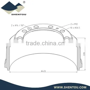 Volvo Brake Drum 1.500.537 thumbnail-1