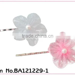 Fashion Flower Hair Pin Pink thumbnail-1