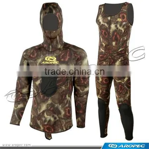 Defier Unisex 3.5mm Camouflage Wine Green 2PC Spearfishing Suit thumbnail-1
