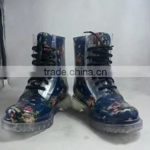 Womens Fashion Waterproof PVC Martens Boots thumbnail-3