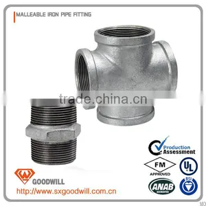 Cross Beaded Equal 90 Degree Malleable Iron Fittings thumbnail-2