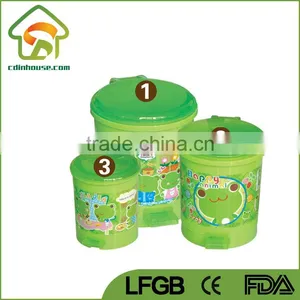 Pig Frog Plastic Foot Pedal Children Trash Can thumbnail-4