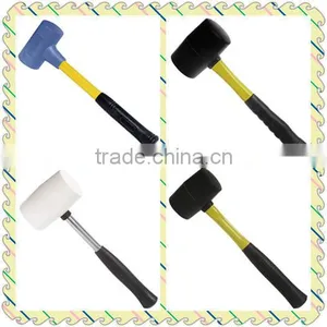 Orange Goodquality TUV/GS 0.5-6LB Dead Blow Rubber Mallet Hammers thumbnail-5