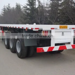 China Manufacturer 3 Axles 20ft and 40ft Containers New Semi Trailer thumbnail-1