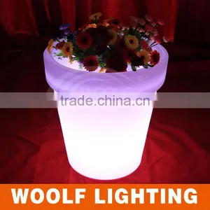 Beautiful Outdoor LED Plastic Flower Pot Decorative Crystal Flower Vase Lights thumbnail-1