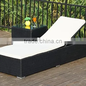 Outdoor Lounge Chaise, Rattan Beech Lounge Chaise thumbnail-3