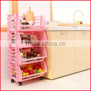 Household Storage 4 Tier Basket for Closet Office Garage Kitchen and Bathroom thumbnail-3