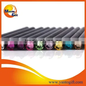 New Design Black Custom Wooden Pencil With Crystal thumbnail-1