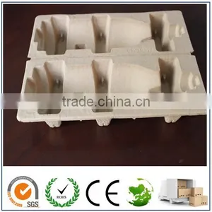 ECO Molded Pulp Wine Pack/Wine Tray/Wine Shipper/1 Bottle Folded Wine Packaging thumbnail-2