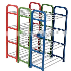 N282 Shoe Storage Cabinet Plastic + Metal Shoe Rack thumbnail-2