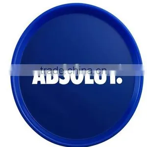 PP/PS/ABS Dia 37cm *2.6cm Plastic Round Barware Serving Tray/anti-skid Anti-slip Tray thumbnail-1