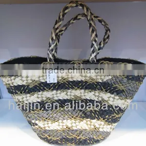 Natural Seagrass Handmade Fashion Tote Bag With Rope Handle thumbnail-1