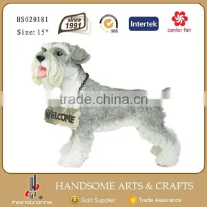 13 Inch Resin Decoration Outdoor Lifelike Watch Dog Animal Sculpture thumbnail-6