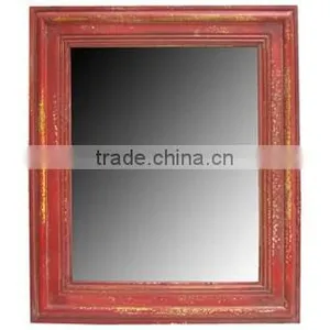 Rustic Wood Decorative Wall Mirror thumbnail-1