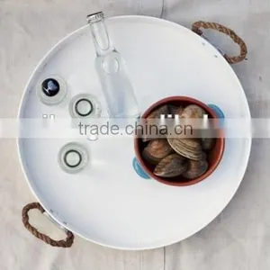 Round Serving Tray High Quality Metal Tray Anti-slip Party Beer Holder thumbnail-2