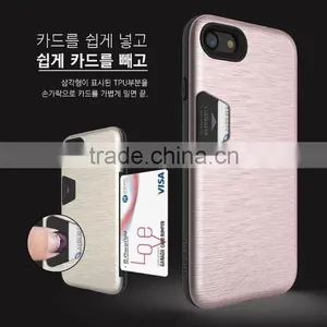 Ganada Anti-skid Card Bumper/card Pocket PC&TPU Cell Phone Case for Iphone thumbnail-2