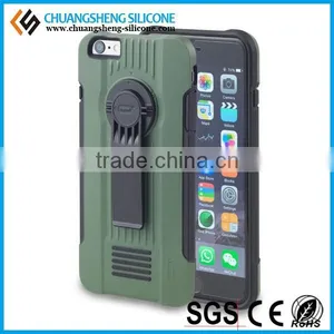 Plastic PC+Silicone Phone Protective Phone Cases With Stand Cases thumbnail-5