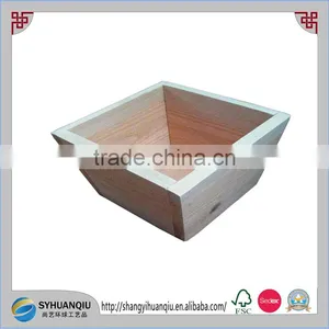 Wooden Cedar Square Planter Box - Wooden Flowers Vegetables or Herb Garden Box-cn thumbnail-1