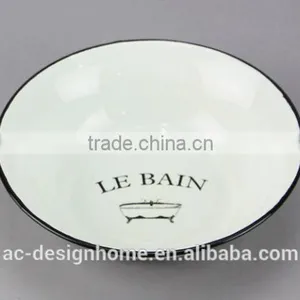 ROUND ENAMEL IRON BOWL thumbnail-1
