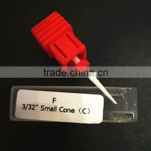 Fine Nail Grinder Polisher Small Cone Nail Drill Ceramic Bits Grinding Stone Head For Electric Manicure Drills Machine thumbnail-1