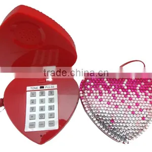 Novelty Diamonds Decrated Heart Shaped Telephone thumbnail-3