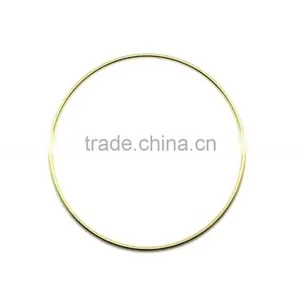 Round Ring With High Quality Butt Welded, Bright Brass Color Metal O Ring, Steel Wire Rings ID 10" thumbnail-1
