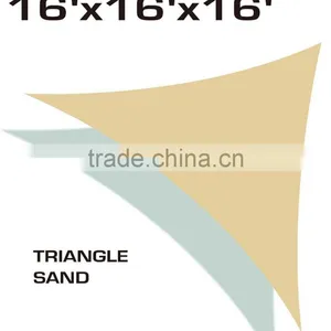 16Feet Waterproof Triangle Canopy Sand Sun Shade Sail thumbnail-1
