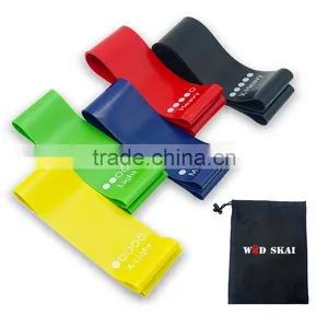 12 Inch Set of 5 Latex Exercise Resistance Loop Bands thumbnail-2