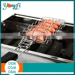 Multi - Functional Stainless Steel Hot Dog Barbecue Net Grilling Baske thumbnail-1