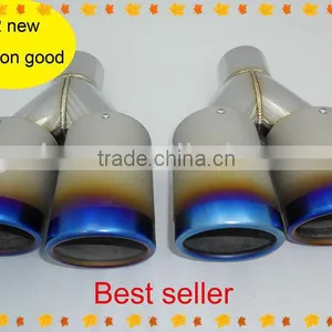 Exhaust Muffler Dual Tips in Titanium Alloy thumbnail-1