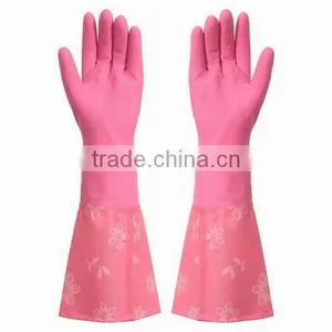 Glam Print Extra Long Cleaning Gloves Dishwashing Household Womens thumbnail-1