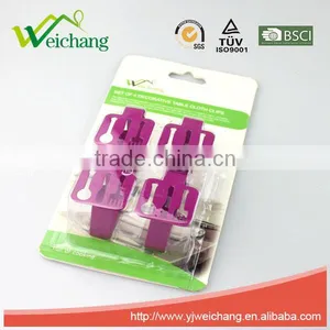 WCTS02M 4 Pcs Stainless Steel Colorful Table Cloth Clip Set Promotional Free Sample Table Clip thumbnail-3