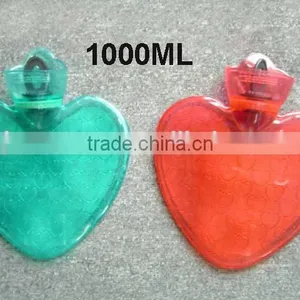 Heart Design PVC Hot Water Bottle Facotry With Knitted Cover thumbnail-1