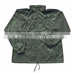 Black PU Coated Wind Breaker Jacket thumbnail-1