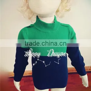 2014 Latest 100% Cotton Sweater Designs for Children New European Design Wool Sweater Design for Boys thumbnail-1