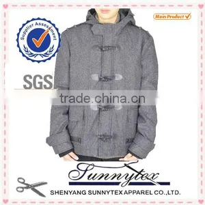 Sunnytex Winter Season Mens Outdoor Fake Horn Rib Warm Wool Jacket thumbnail-2