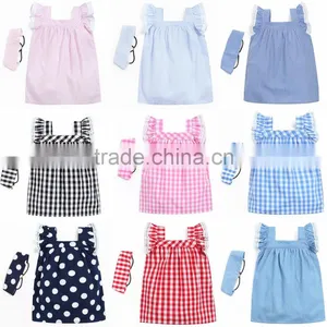 ShiJ Baby Girls Dress Set Demin Vintage Summer Cotton Baby Clothing thumbnail-6