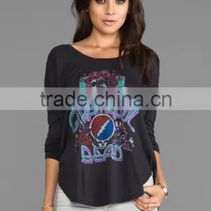 Long Sleeve Tattoo Shirt Tail Hem T-shirt thumbnail-1